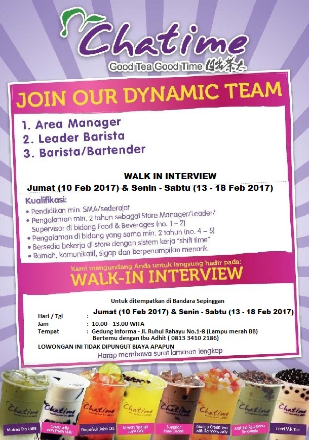 WALKIN INTERVIEW CHATIME