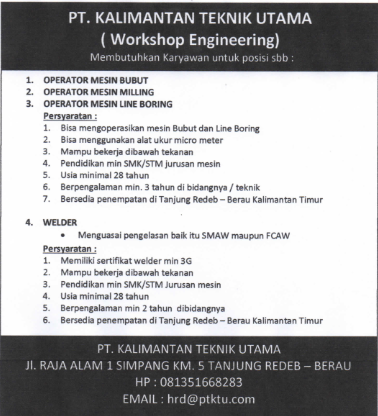 HRD PT.Kalimantan Teknik Utama