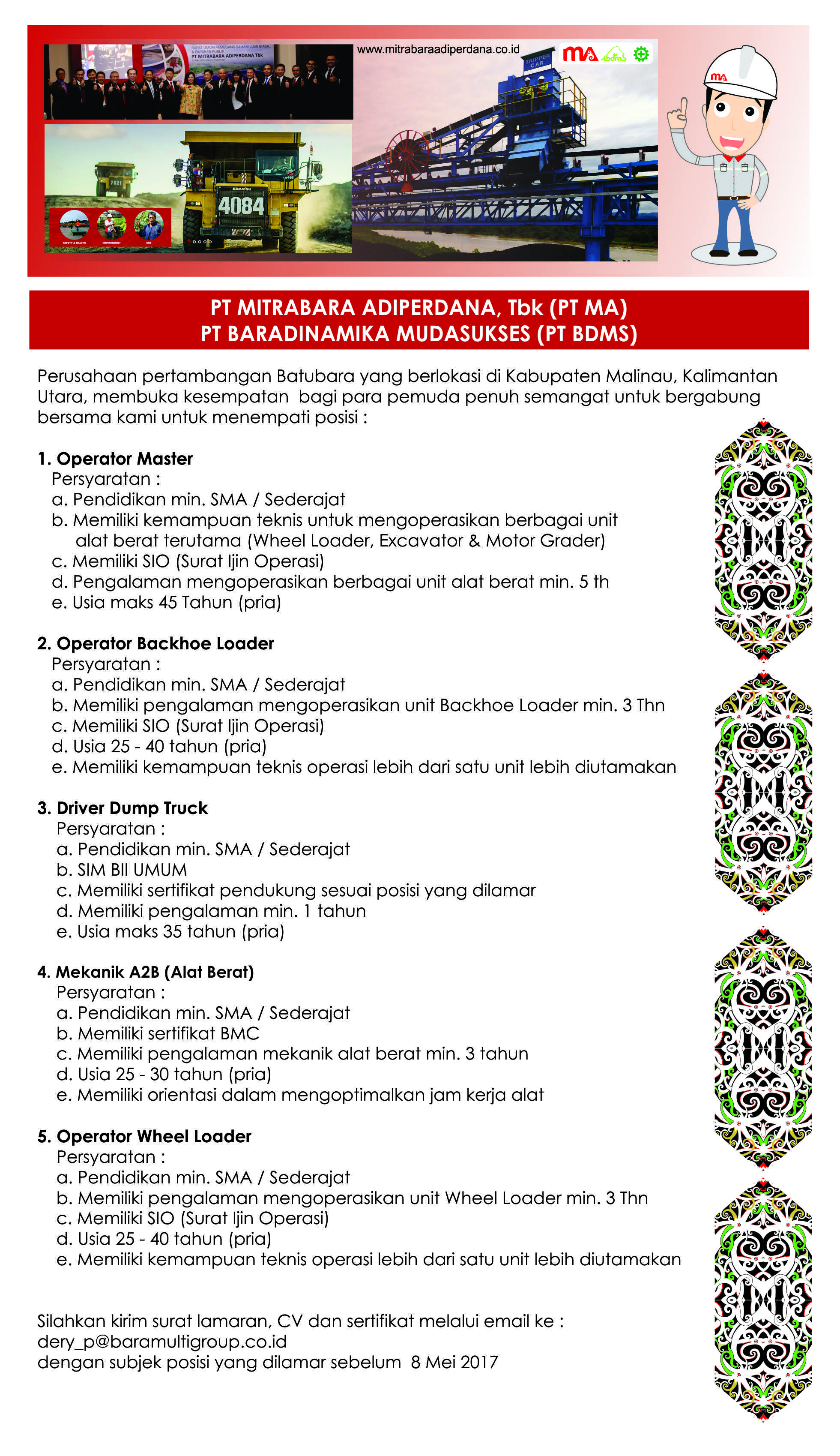 Lowongan Kerja PT MA