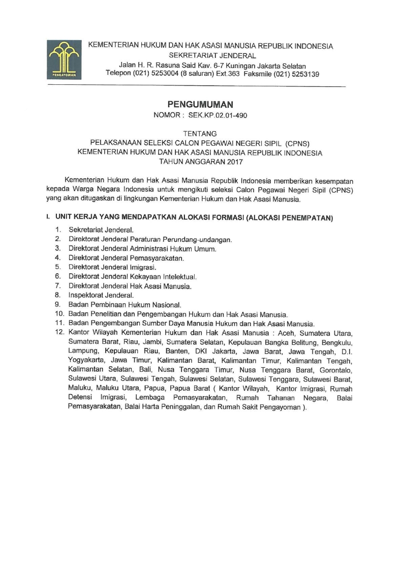 PengumumanCPNSKUMHAM2017